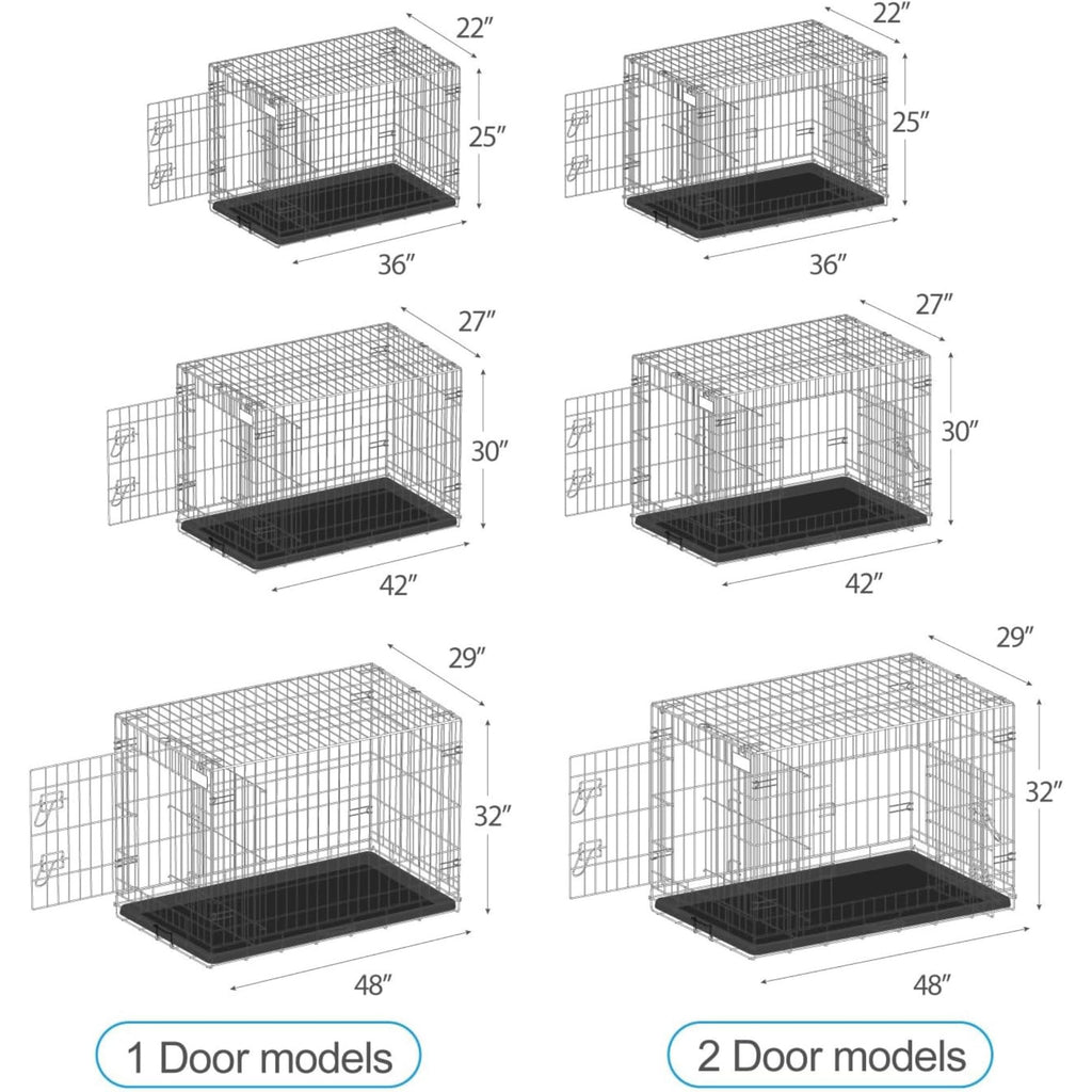 42” X-Large Heavy-Duty Dog Crate with Divider Panel U372182