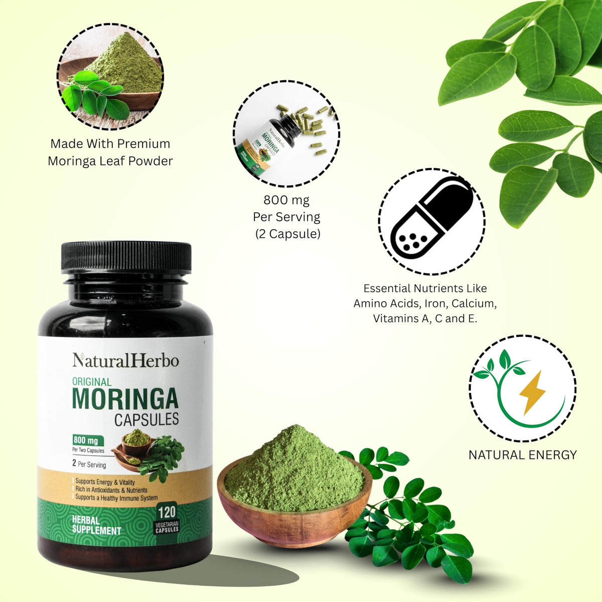Moringa Capsules 120 Capsules H45016