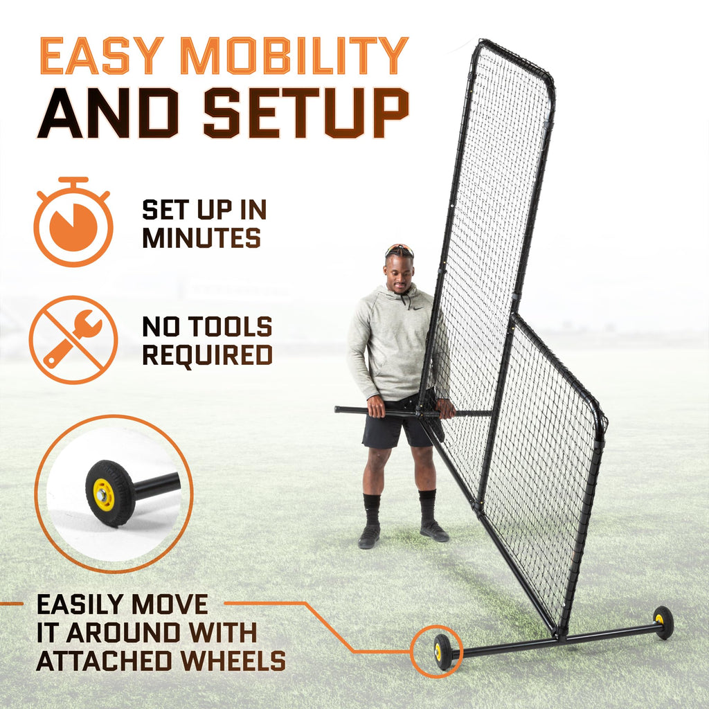 Baseball Pitching Net with Wheels 6 feet by 6 feet P3490