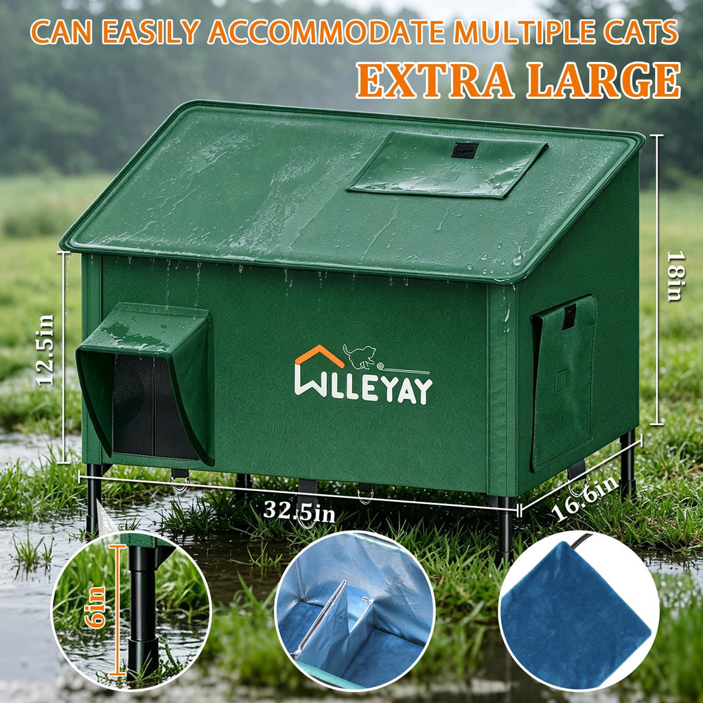 Extra Large Collapsible Heated Cat House Q6422