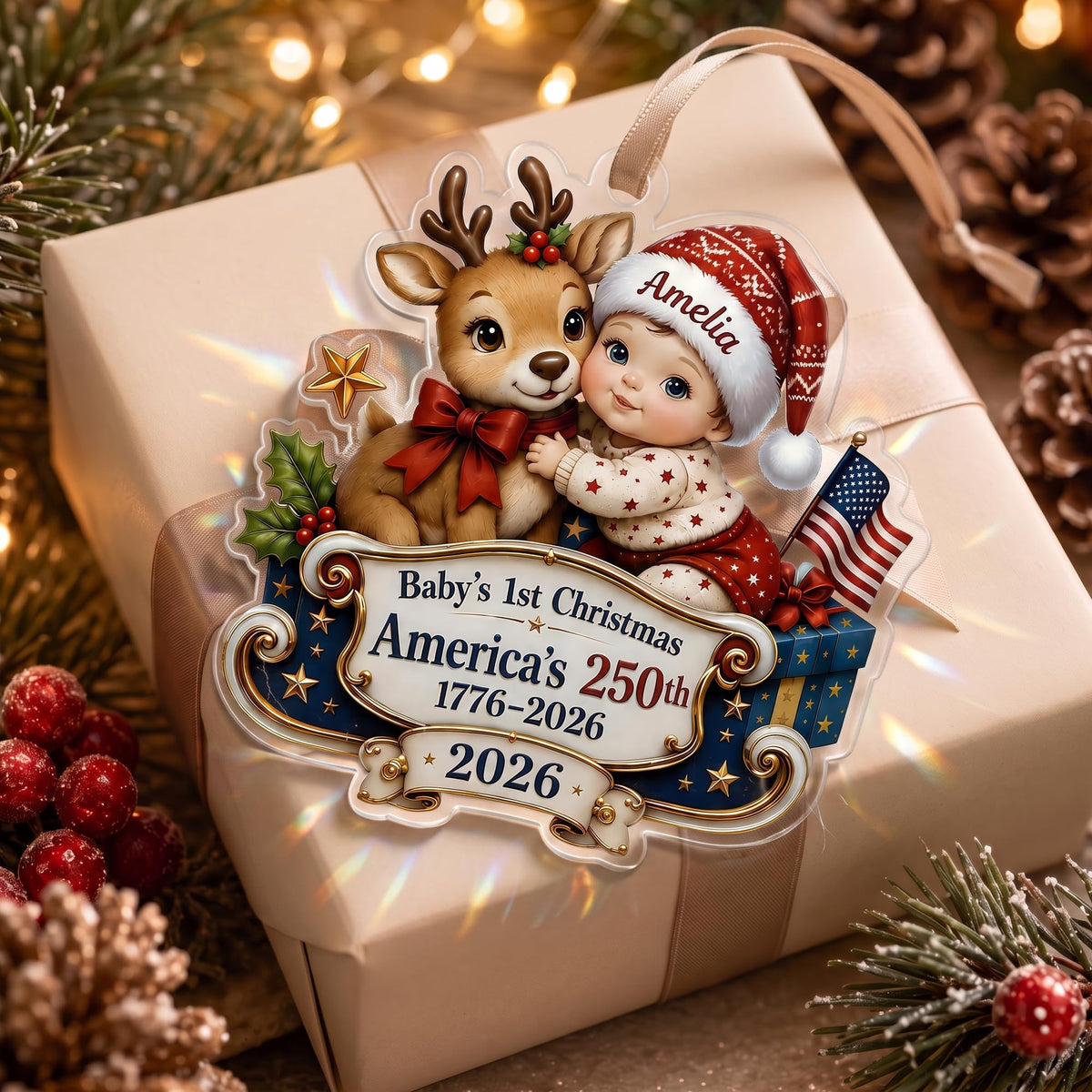 Personalized Baby's 1st Christmas Ornament 2026 L874814