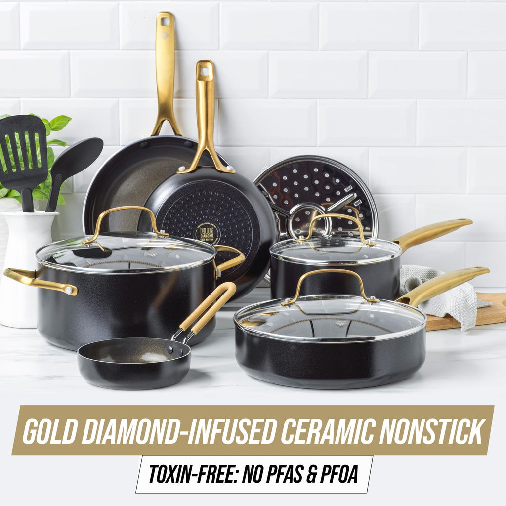 12 Piece Ceramic Nonstick Cookware Set W5558