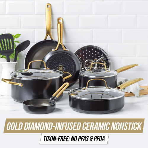 12 Piece Ceramic Nonstick Cookware Set W5558