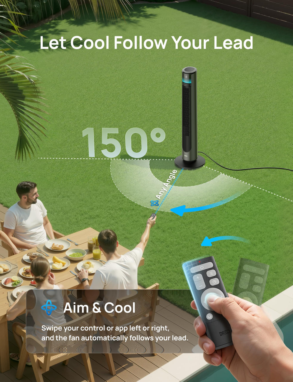 Smart Tower Fan 33 ft/s 20 dB E6532
