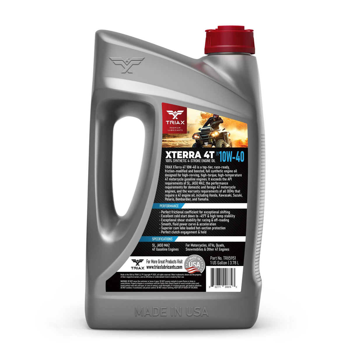 10W-40 Full Synthetic 4 Stroke Engine Oil 1 Gallon J302187