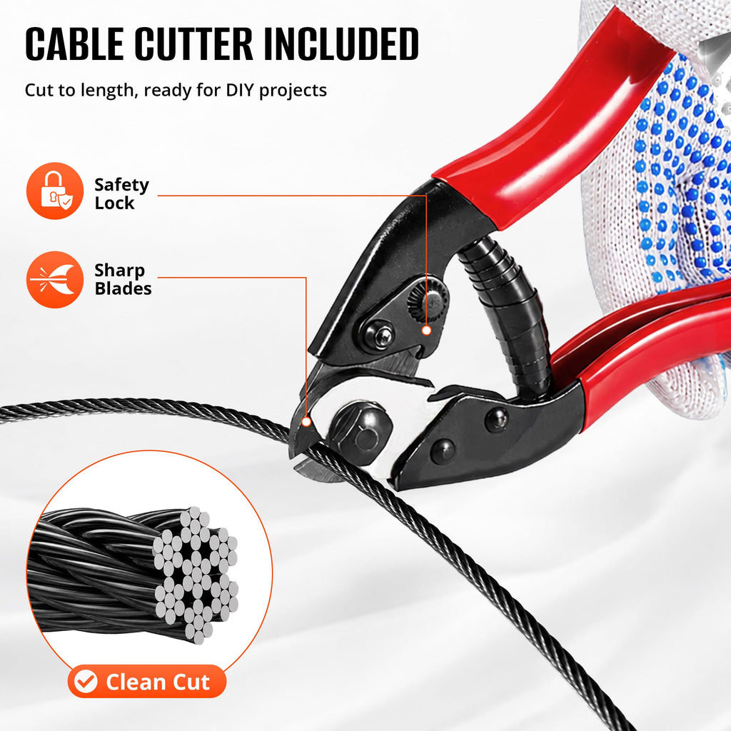 Black Stainless Steel Cable 1000FT J2165