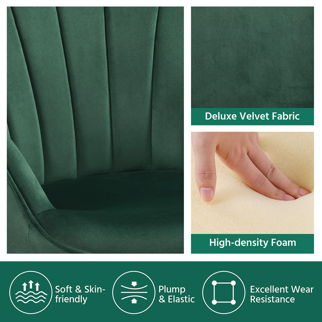 Green Upholstered Accent Chairs Set of 2 L368120