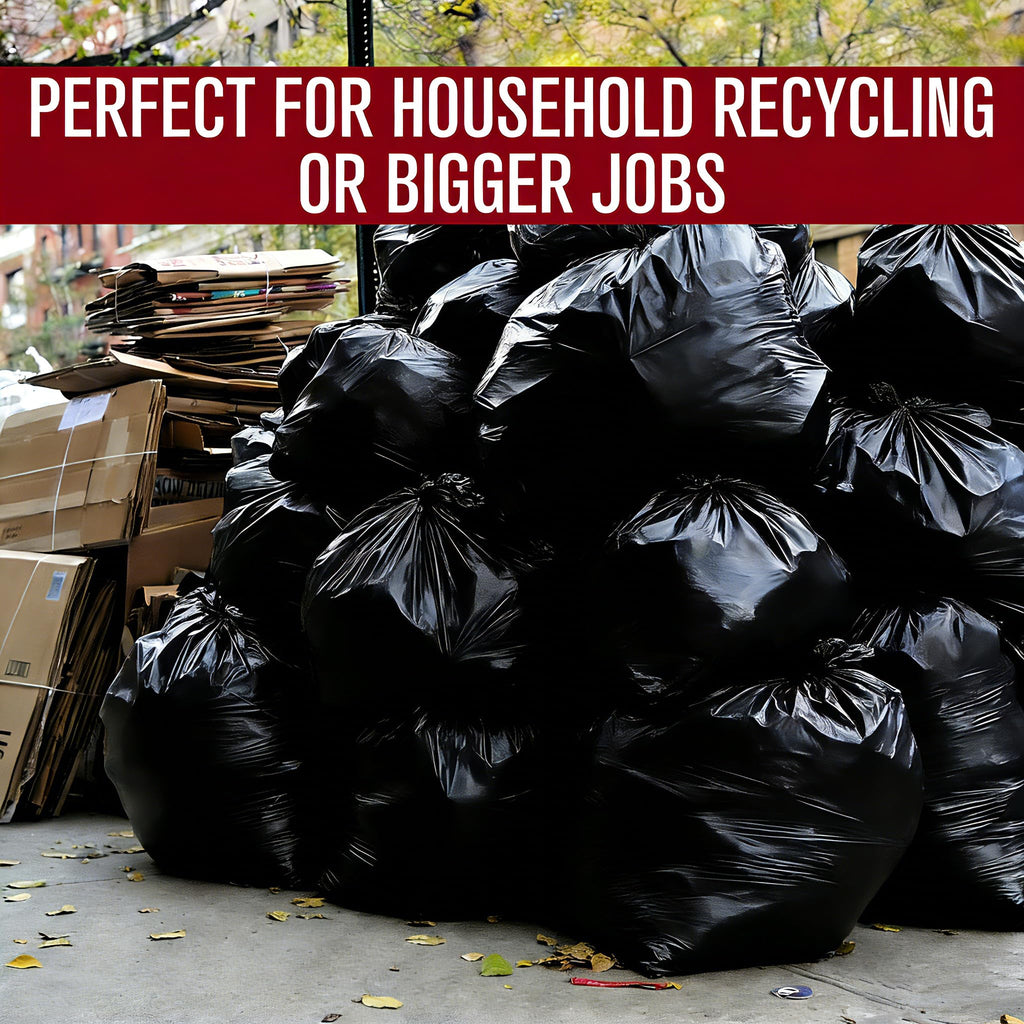 33 Gallon Heavy Duty Trash Bags 110 Count Black Can Liners V450162
