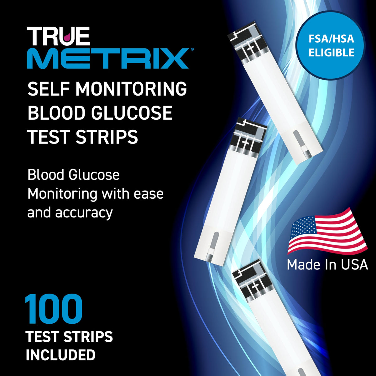Glucose Test Strips 100 Count, 30G Lancets 100 Count X870034