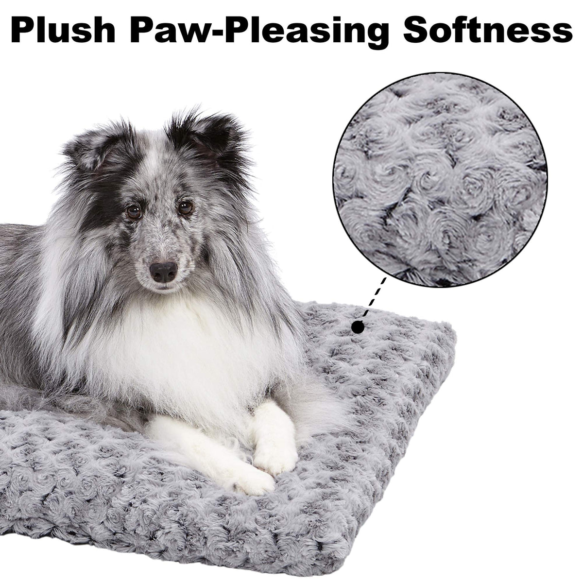 Gray Ombré Swirl Plush Pet Bed P306
