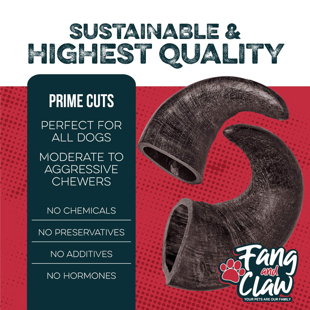 4 Pack Large 8-Inch Dog Horn Chews D175469
