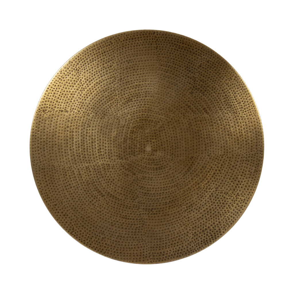 Round Hammered Metal Coffee Table I988613