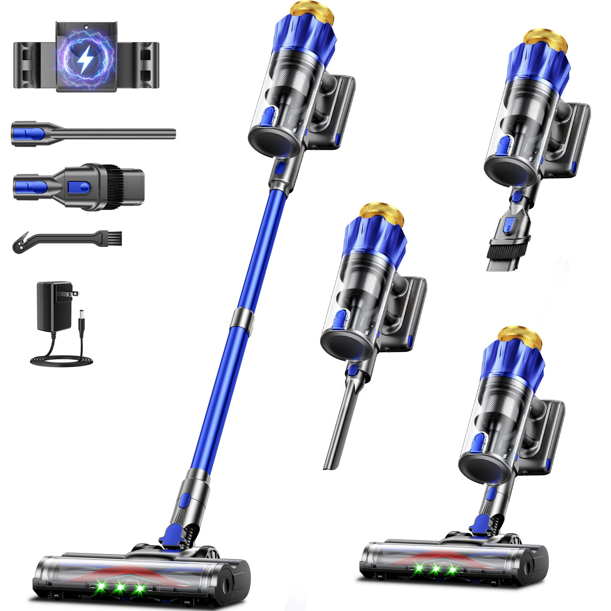 650W 55KPa Cordless Stick Vacuum Cleaner with Anti-Tangle Brush F796980