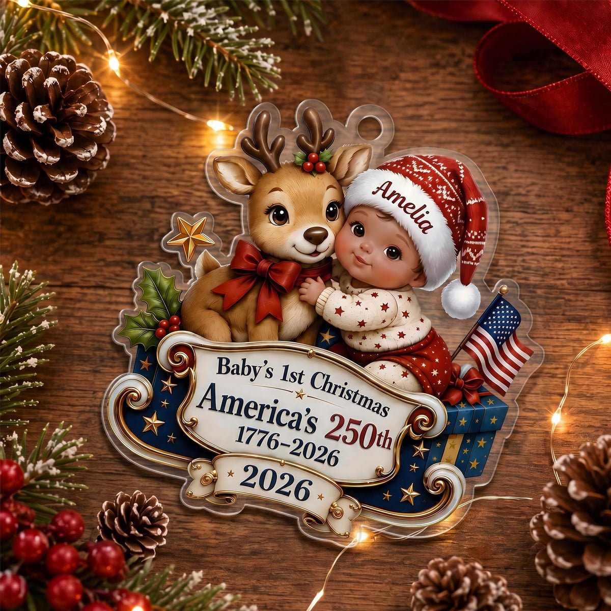 Personalized Baby's 1st Christmas Ornament 2026 L874814
