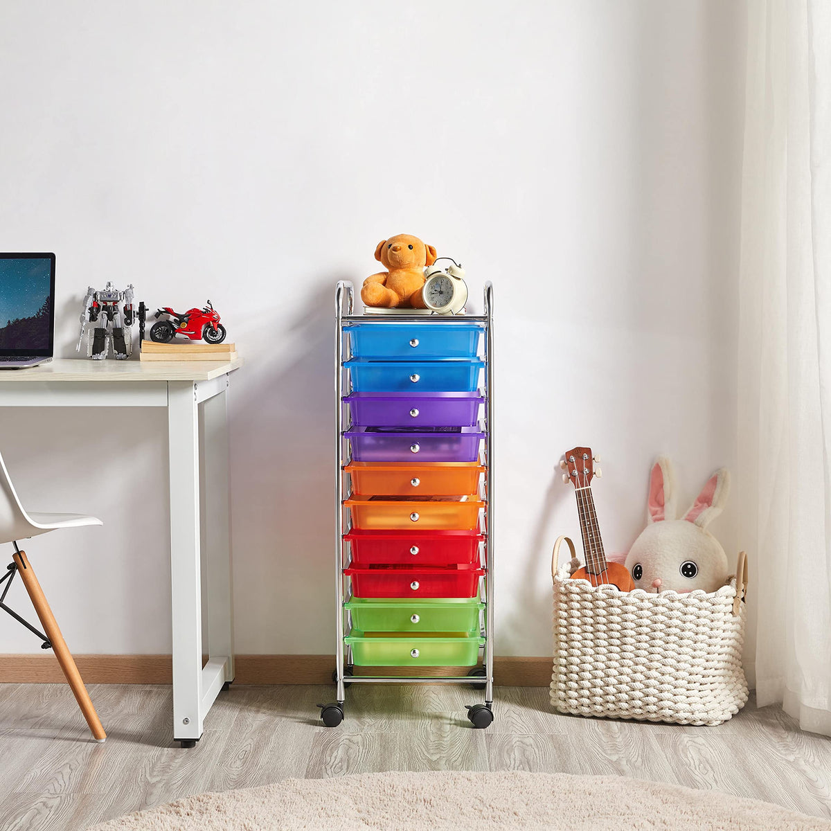 10 Drawer Rolling Storage Cart with Wheels X457