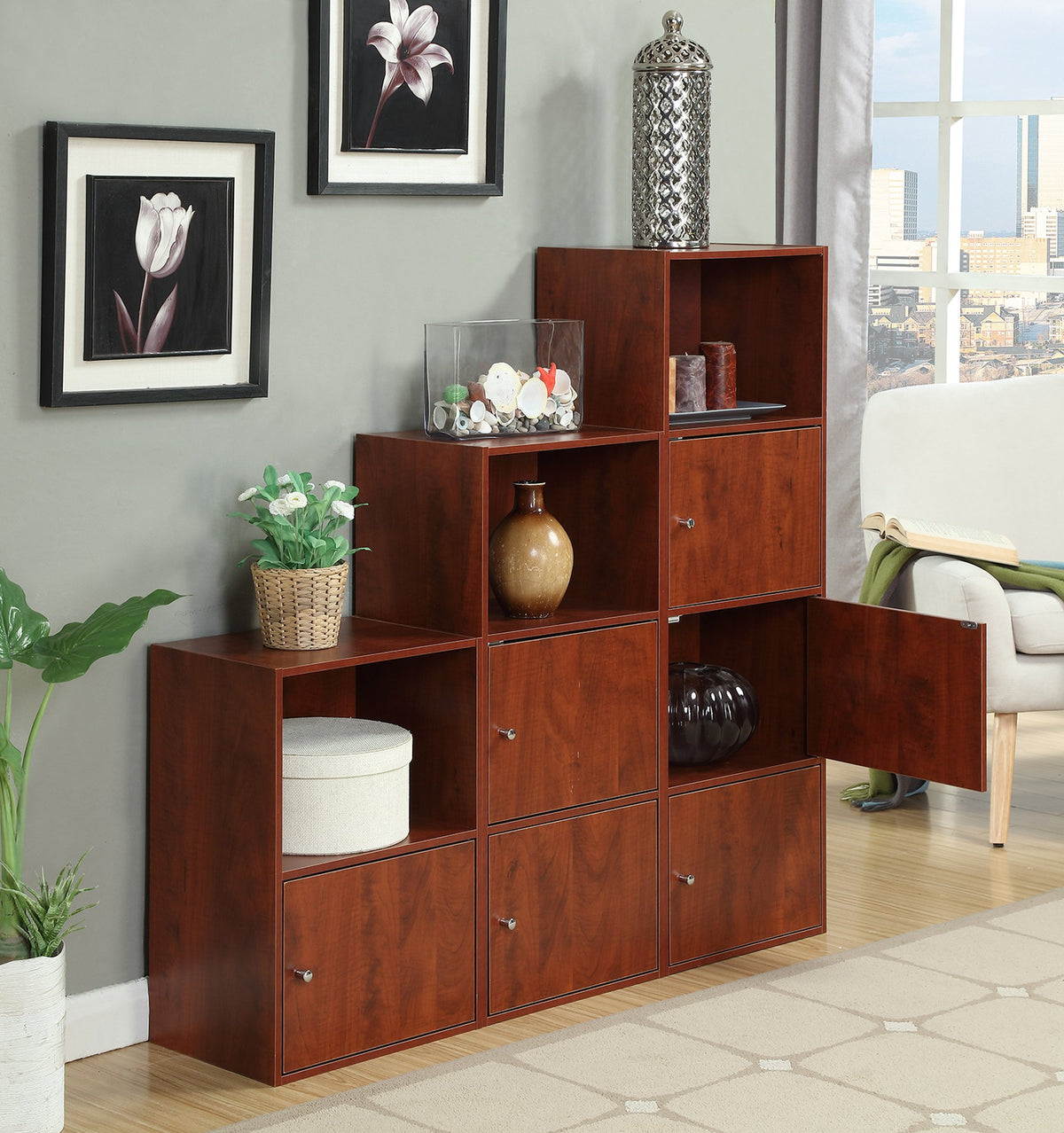 Cherry 1-Door Storage Cabinet F101419