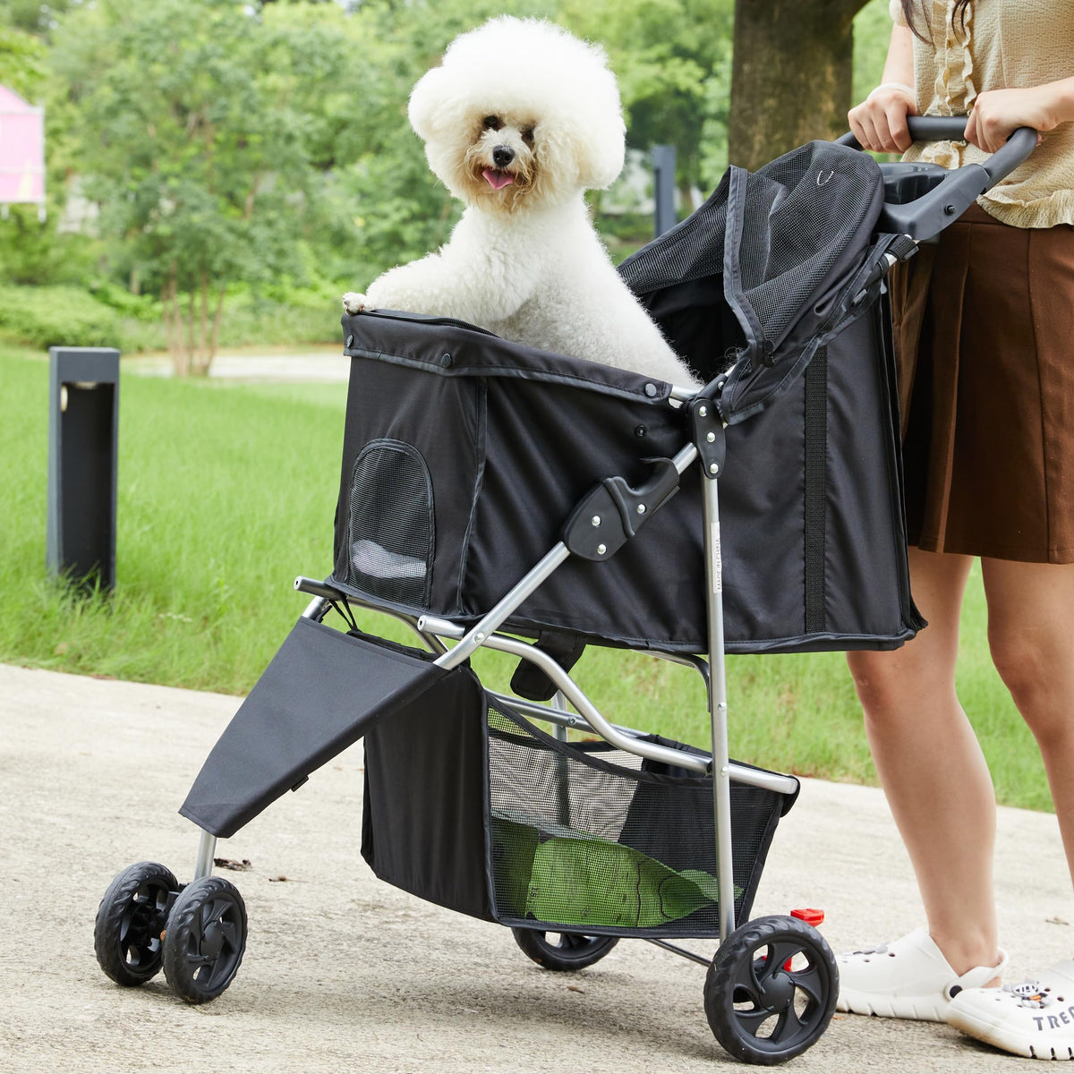 Foldable 3 Wheel Pet Stroller V4265