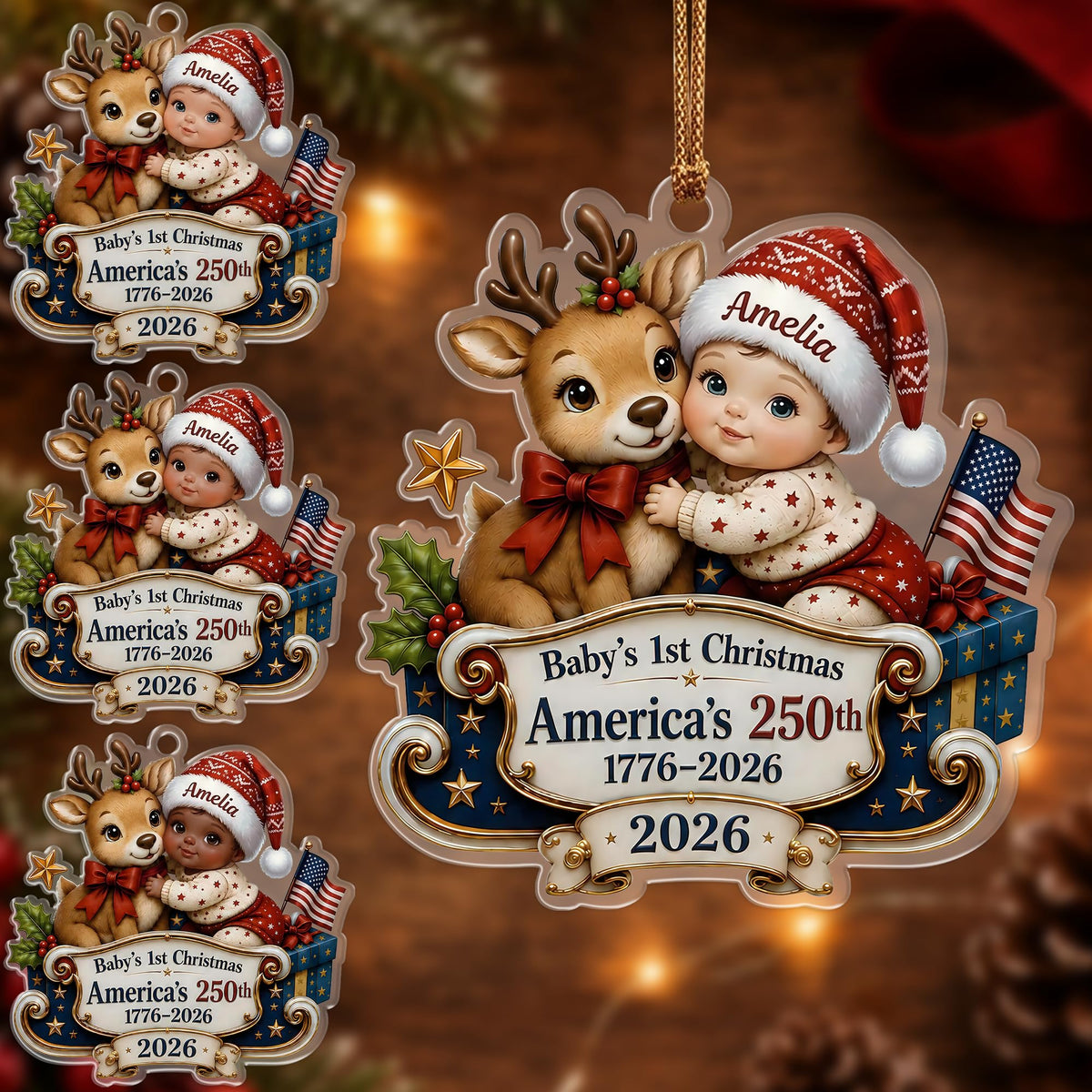 Personalized Baby's 1st Christmas Ornament 2026 L874814