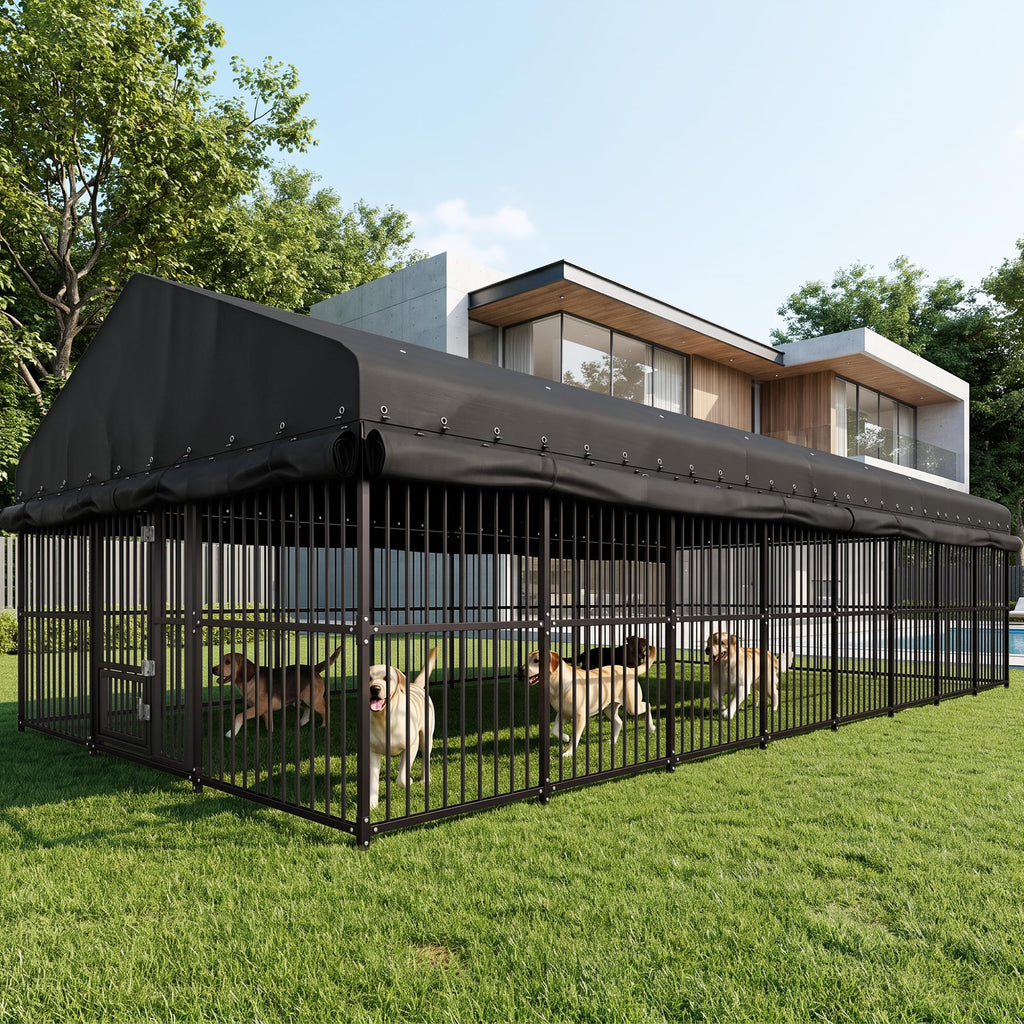 10x20 FT Heavy Duty Outdoor Dog Kennel with Roof G37331