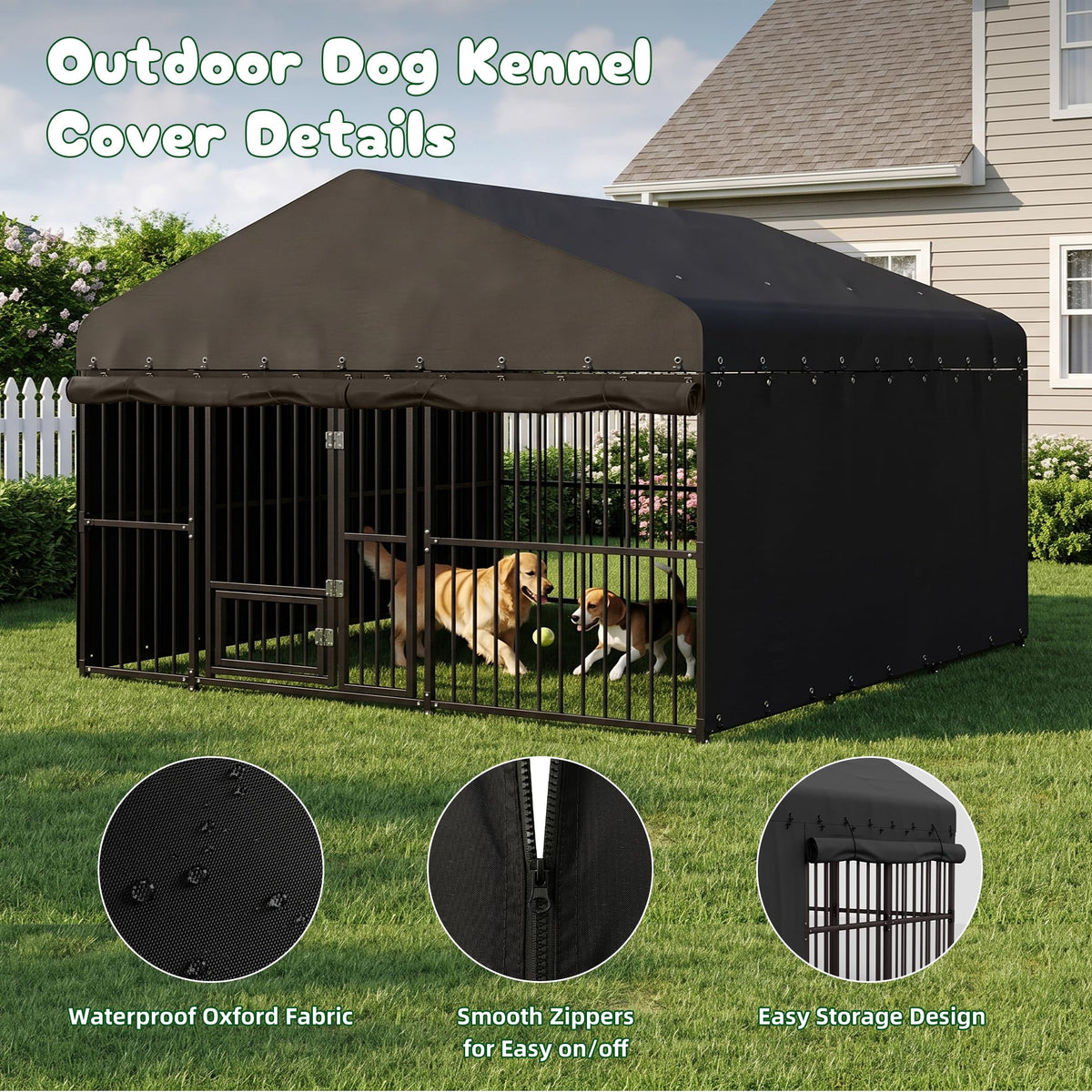 10x20 FT Heavy Duty Outdoor Dog Kennel with Roof G37331