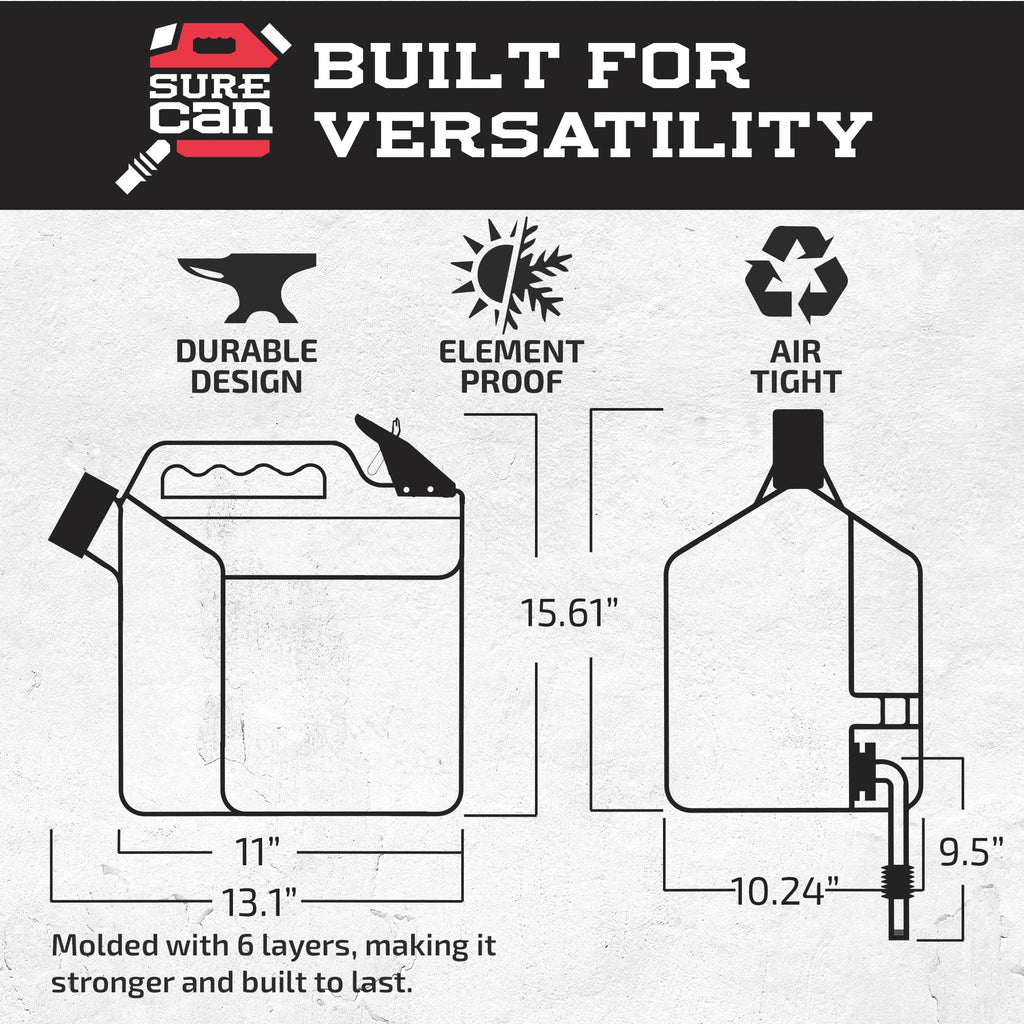 5 Gallon Type II Storage Container with Rotating Spout O932219