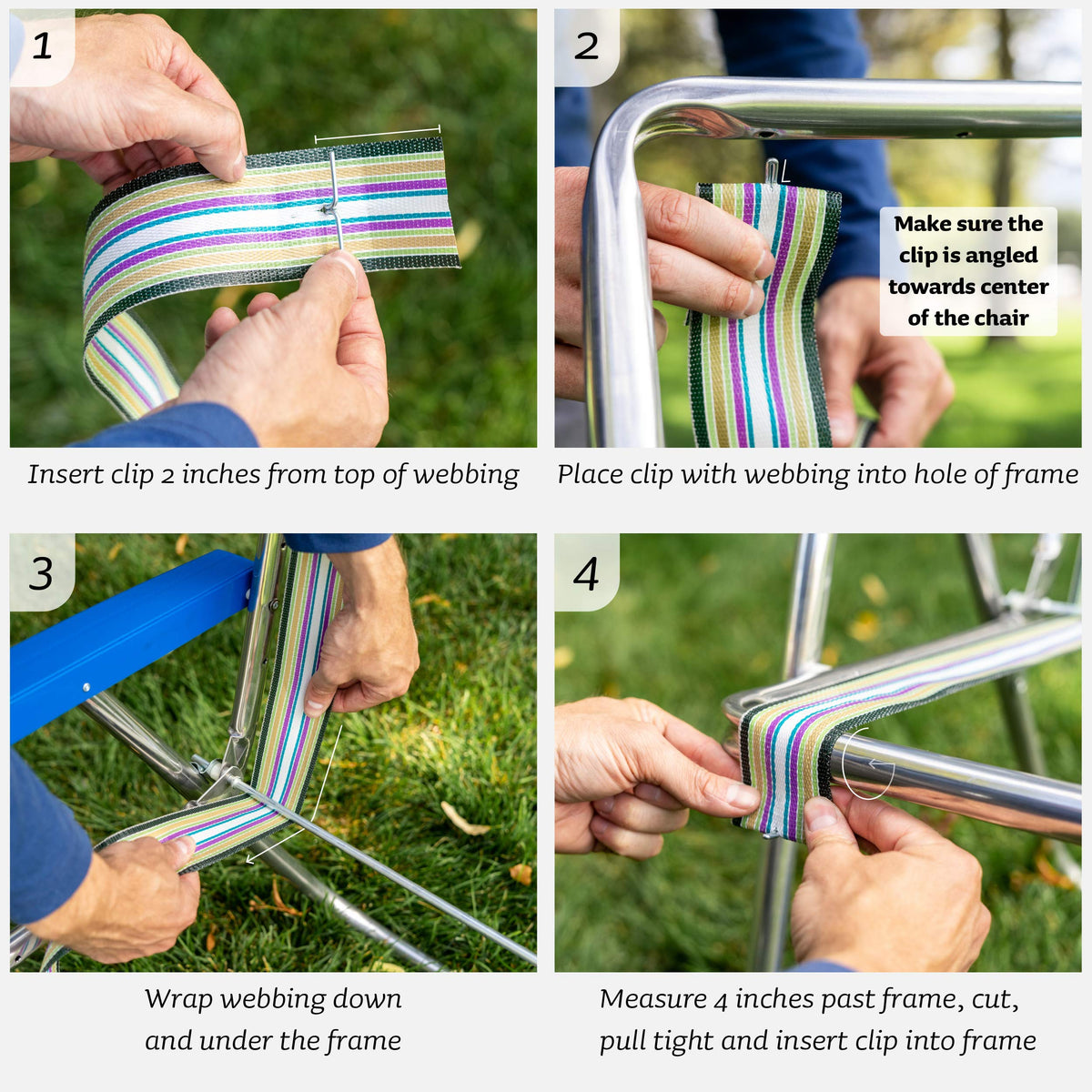 Replacement Lawn Chair Webbing, UV-Resistant Polypropylene V784